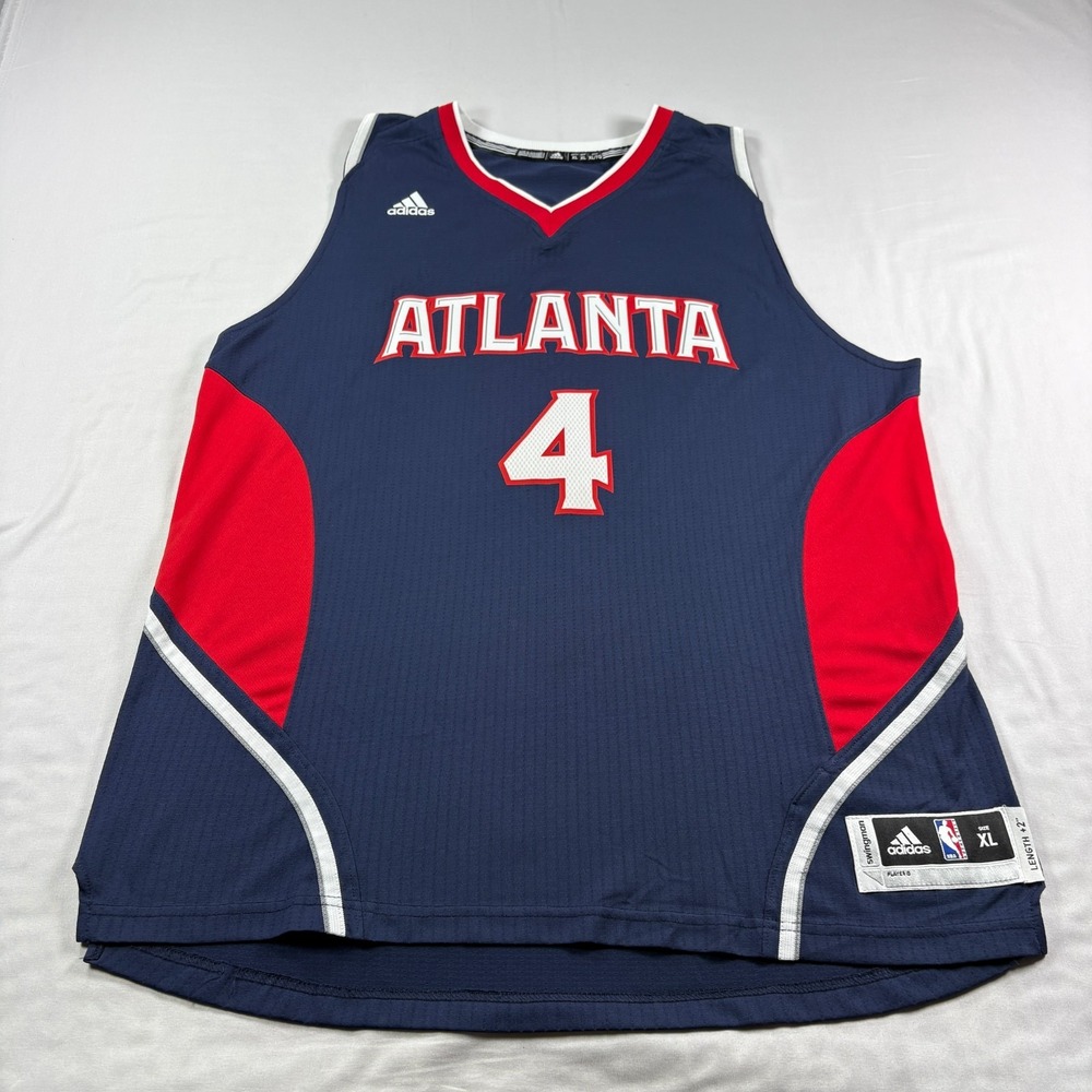 Paul Millsap Jersey Mens XL Blue Atlanta Hawks Adidas 2014 Away NBA